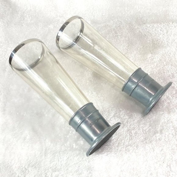 Snap On tools set of two beer mug beverage tumbler silver, gray, clear thick pla - Picture 4 of 4